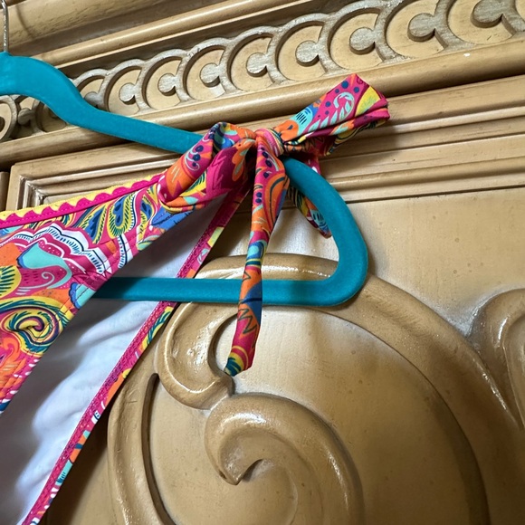Bikini bottom Multi gorgeous colors sz Lguc adjustable sudes 👁️ at measurements - Picture 4 of 10